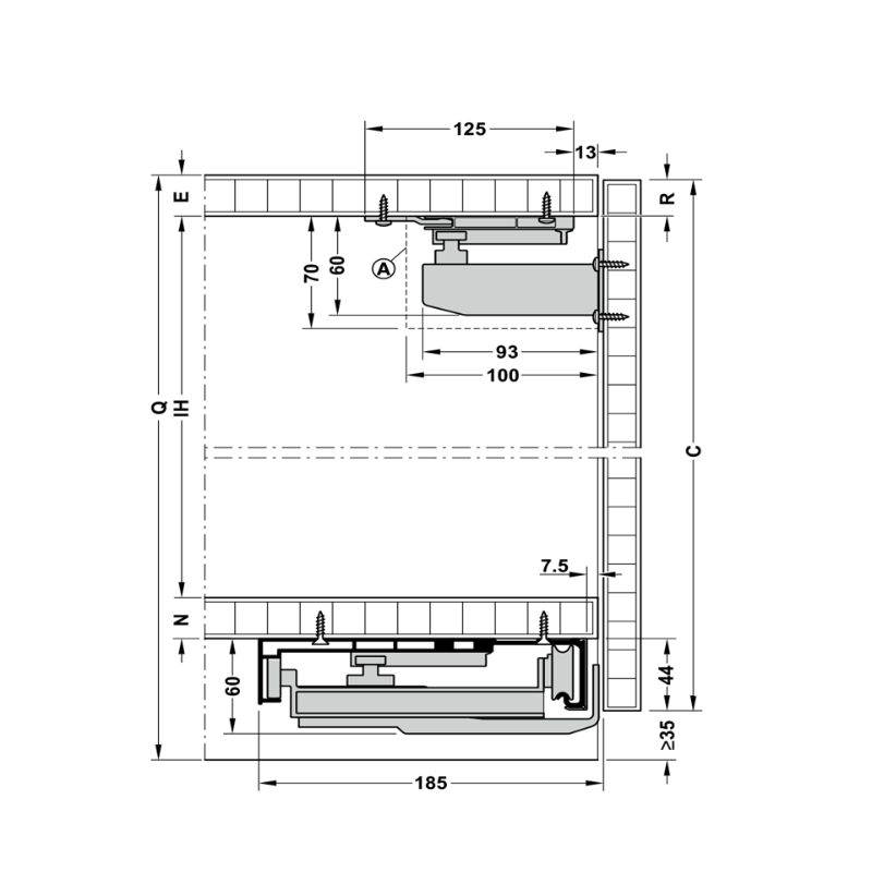 Phụ Kiện Cửa Trượt Bằng Mặt Hafele 406.11.207 – ảnh 3