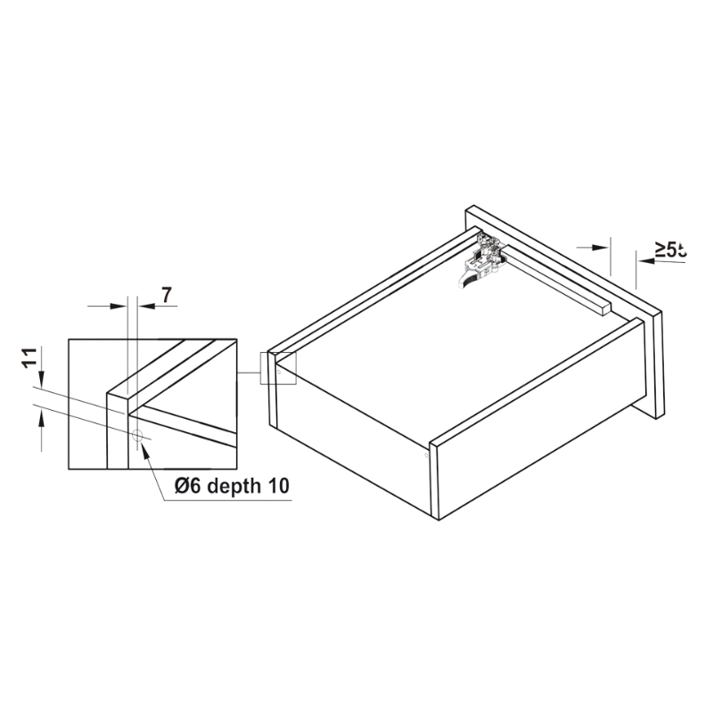 Ray Âm EPC Evo 400mm Nhấn Mở Hafele 433.32.173 – ảnh 3