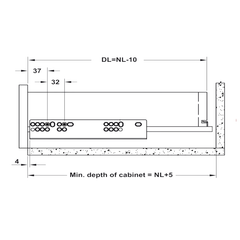 Ray Âm Giảm Chấn 500mm Hafele 433.32.505 ảnh 3