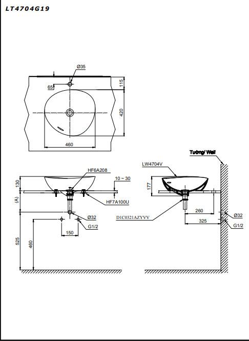 Chậu Rửa Đặt Bàn ToTo LT4704G19#XW – ảnh 2