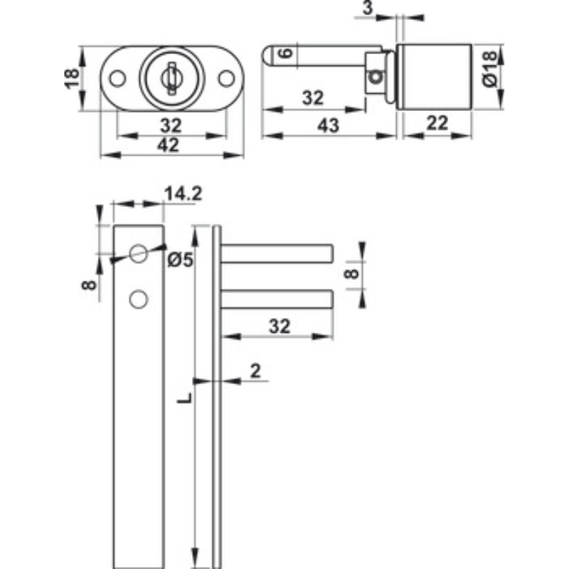 Bộ Khoá Tủ Cho Nhiều Ngăn Kéo Hafele 482.01.113 – ảnh 2