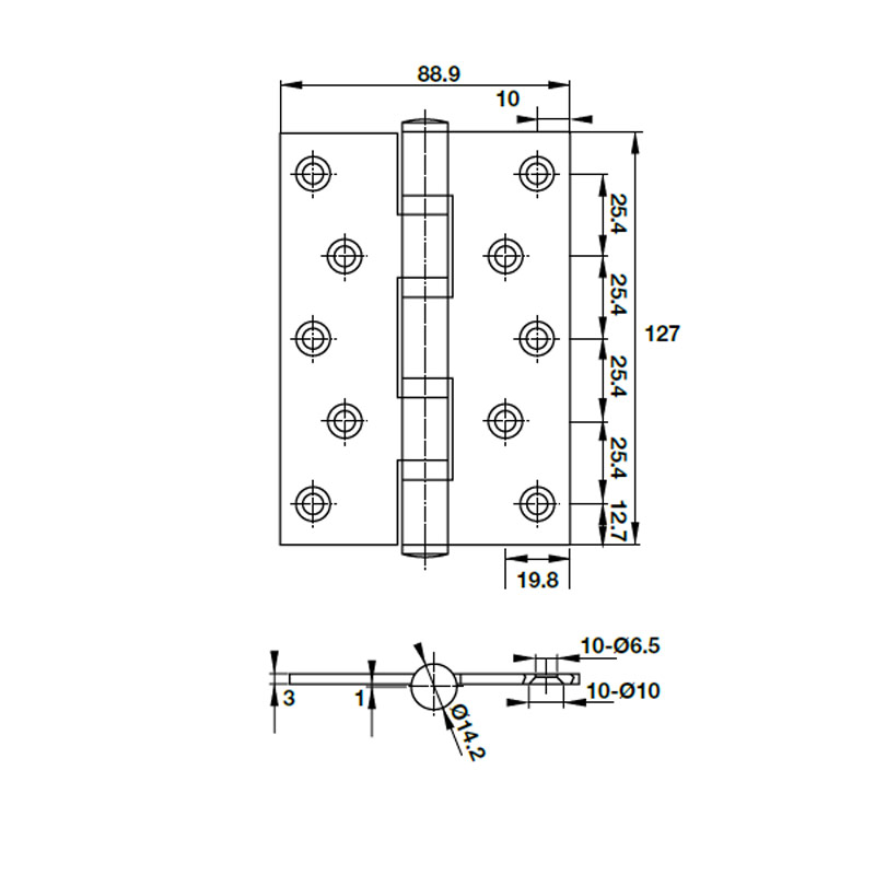 Bản Lề Lá 2 Vòng Bi Hafele 489.05.023 – ảnh 2