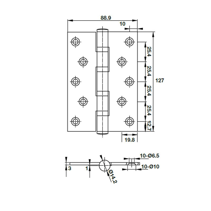 Bản Lề Lá 2 Vòng Bi Hafele 489.05.024 – ảnh 2