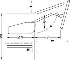 Tay Nâng 2 Cánh Free Fold Short Hafele 493.05.899 ảnh 3