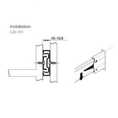 Ray Bi Giảm Chấn 500mm Hafele 494.02.065 ảnh 2