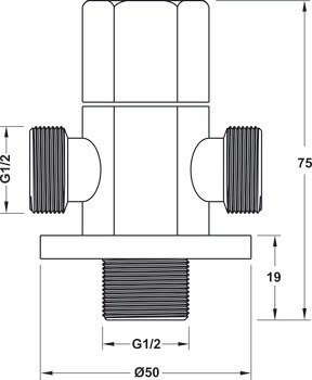 Van Khoá Nước 2 Đường Nước Hafele 495.61.252 – ảnh 2