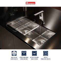 Chậu Rửa Chén 2 Hộc Undermount sink Konox KN7544DUB ảnh 5