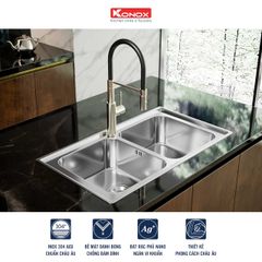 Chậu Rửa Chén 2 Hộc European Premium Konox KS8650 2B ảnh 5