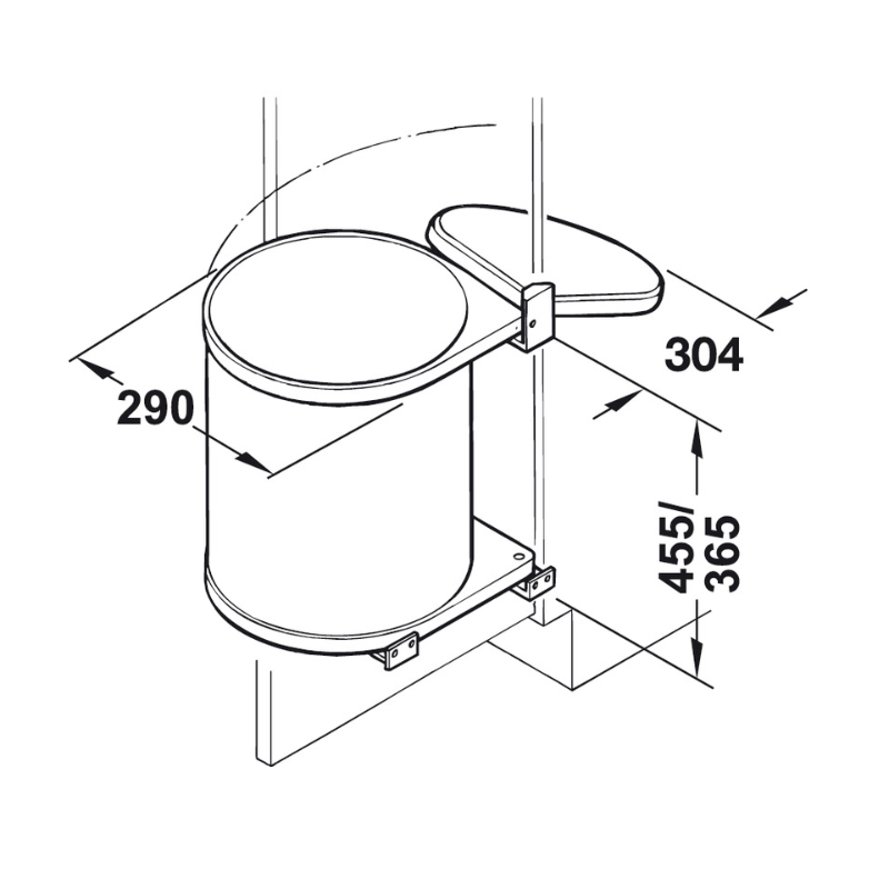 Thùng Rác Treo Sau Cửa Bản Lề Hafele 502.12.023 – ảnh 7