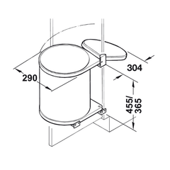 Thùng Rác Treo Sau Cửa Bản Lề Hafele 502.12.023 ảnh 7