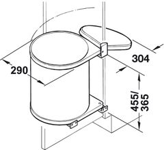 Thùng Rác Treo Sau Cửa Bản Lề Hafele 502.12.729 ảnh 3