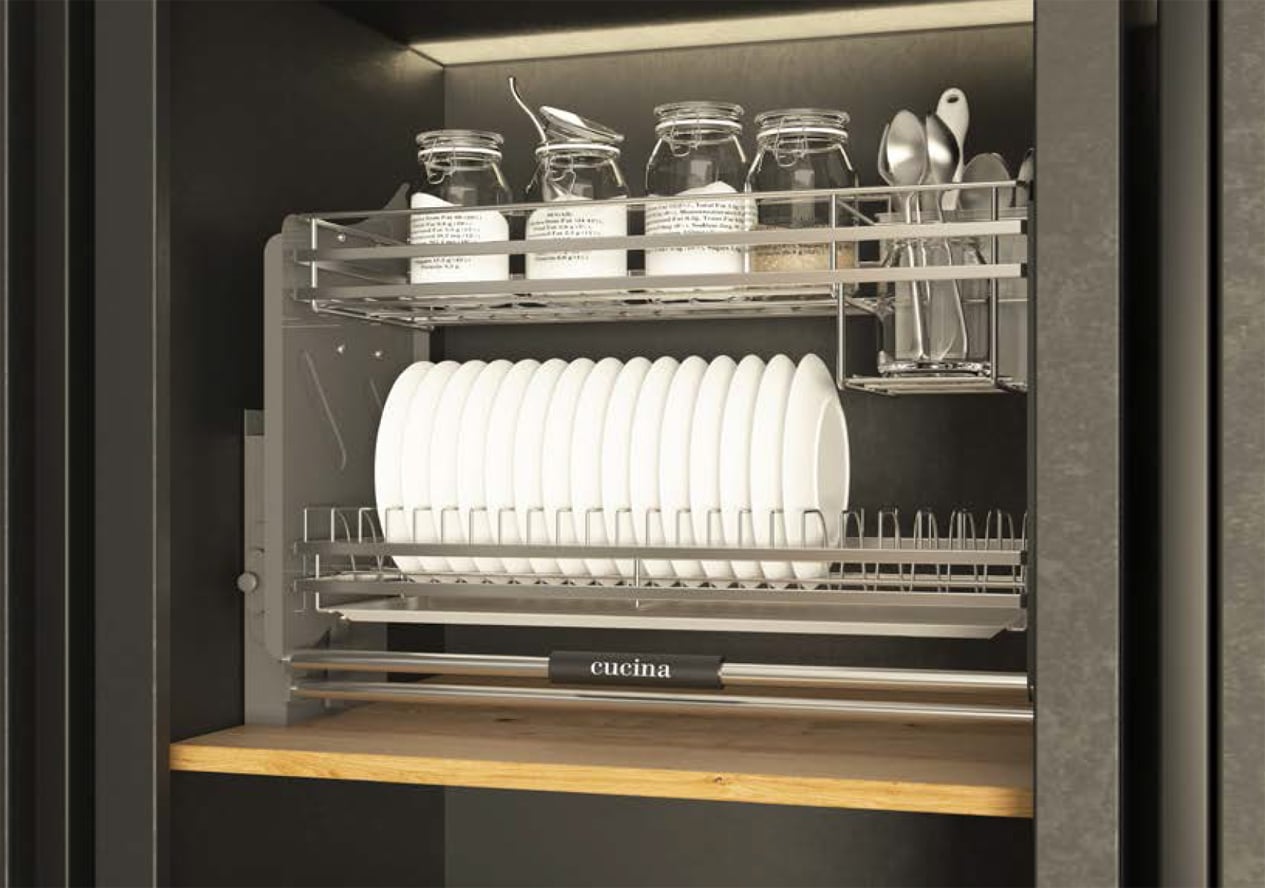 Rổ Chén Đĩa Di Động 800mm Cucina Hafele 504.76.137 - Phụ kiện lưu trữ cho từng vị trí trong nhà Rổ Chén Đĩa Di Động 800mm Cucina Hafele 504.76.137 - Phụ kiện lưu trữ cho từng vị trí trong nhà