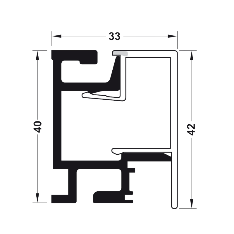 Thanh Nhôm Gắn Tường Dài 600mm Hafele 521.00.006 – ảnh 2