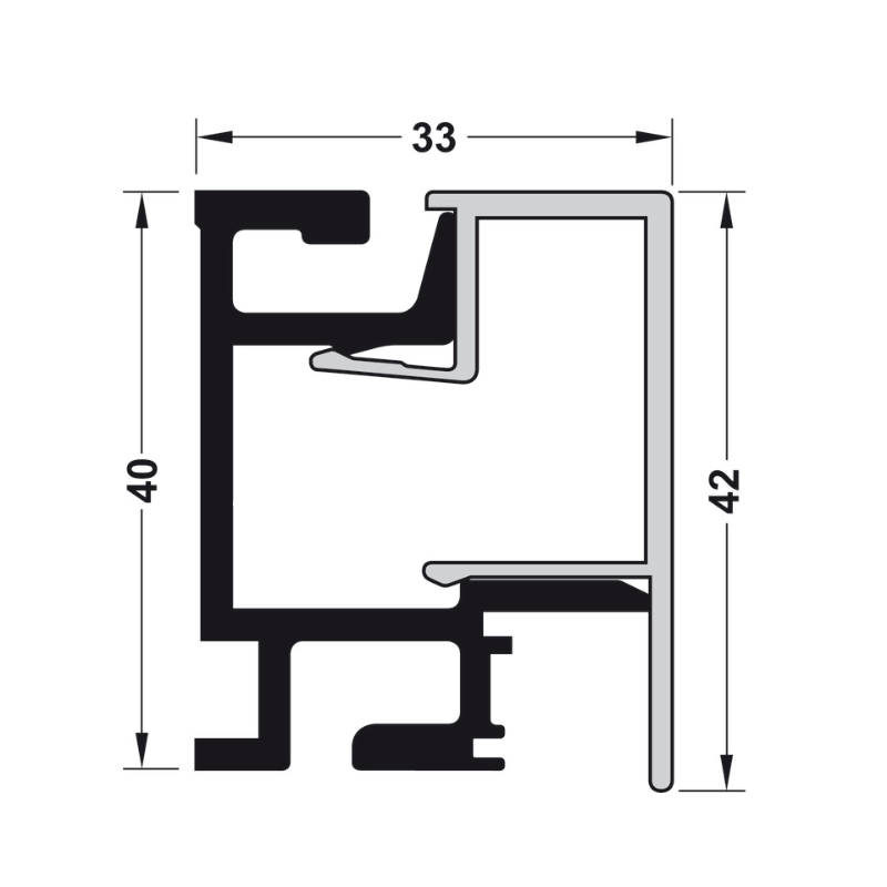 Thanh Nhôm Gắn Tường Dài 900mm Hafele 521.00.009 – ảnh 2