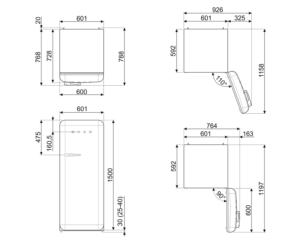 Tủ Lạnh Smeg FAB28RBL5 Hafele 535.14.611 - Chọn tủ theo dung tích, kiểu đặt và nhu cầu bảo quản Tủ Lạnh Smeg FAB28RBL5 Hafele 535.14.611 - Chọn tủ theo dung tích, kiểu đặt và nhu cầu bảo quản