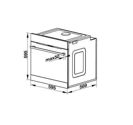 Lò nướng âm tủ Hafele HO-K60C 535.62.591 - Khoang lò, cửa kính, bộ phận sinh nhiệt và điều khiển Lò nướng âm tủ Hafele HO-K60C 535.62.591 - Khoang lò, cửa kính, bộ phận sinh nhiệt và điều khiển