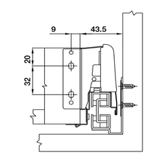 Ray Hộp Alto Giảm Chấn H84mm Hafele 552.75.005 ảnh 4