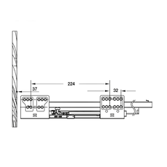 Ray Hộp Alto Giảm Chấn H84mm Hafele 552.75.005 ảnh 5