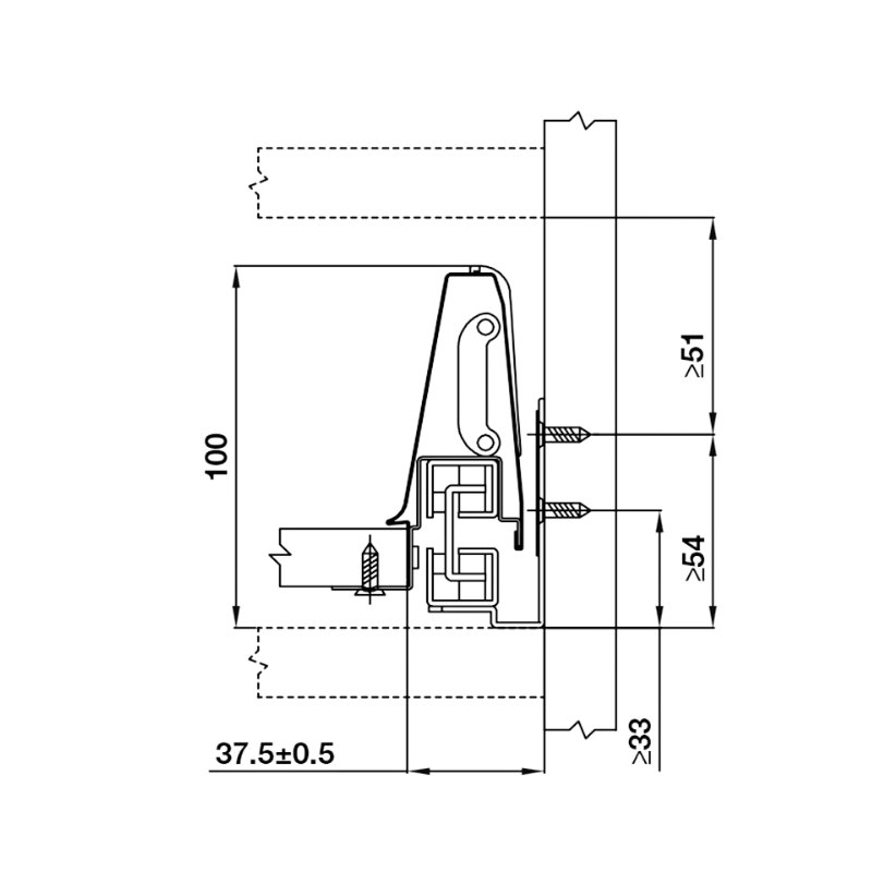 Ray Hộp Alto Giảm Chấn H84mm Hafele 552.75.701 – ảnh 3