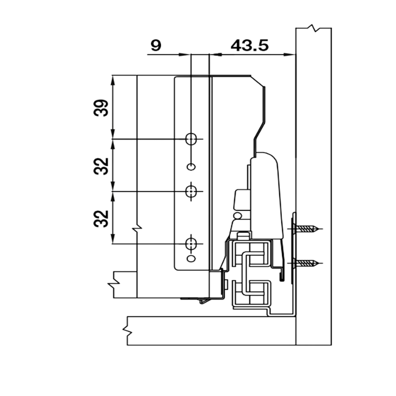 Ray Hộp Alto Giảm Chấn H135mm Hafele 552.77.085 – ảnh 2