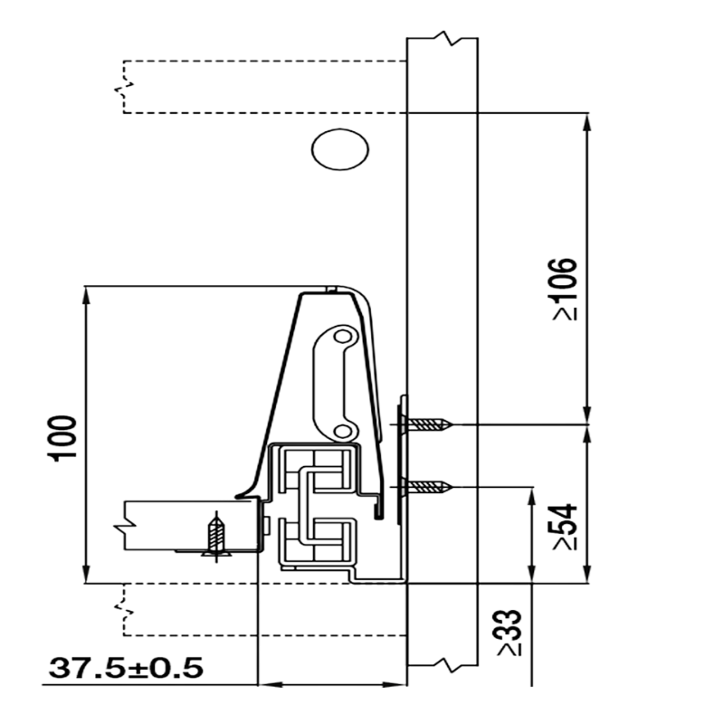 Ray Hộp Alto Giảm Chấn H135mm Hafele 552.77.785 – ảnh 2