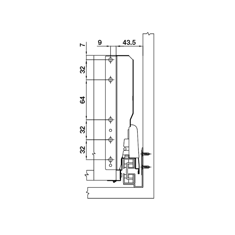 Ray Hộp Alto Giảm Chấn H199mm Hafele 552.79.785 – ảnh 3