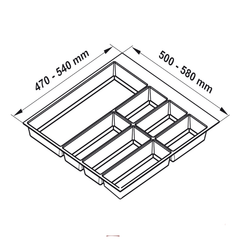 Khay Chia Classico Xám R600mm Hafele 556.52.246 ảnh 3