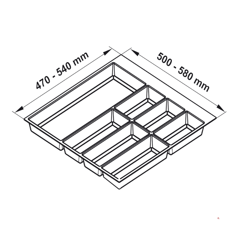 Khay Chia Classico 600mm Hafele 556.52.746 - Ứng dụng của khay chia Classico 600mm Hafele 556.52.746
