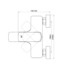 Bộ Trộn Nổi 2 Đường Nước Hafele 589.15.005 ảnh 3
