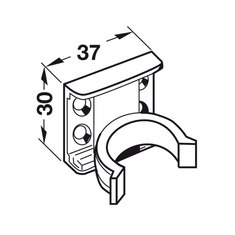 Bas Kẹp Chân Tủ Bắt Vít Hafele 637.45.906 – ảnh 2