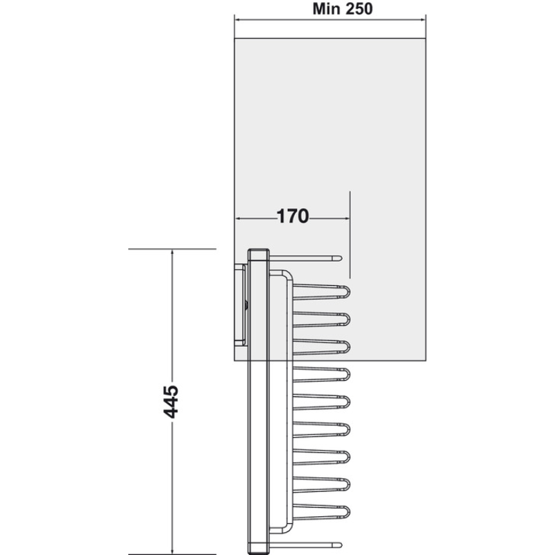 Móc Treo Dây Nịt & Cà Vạt 250mm Hafele 807.96.110 – ảnh 2