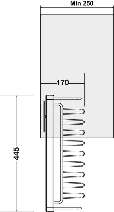 Móc Treo Dây Nịt Và Cà Vạt 250mm Hafele 807.96.810 – ảnh 2