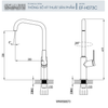  Vòi rửa chén nóng lạnh Kitchen Mixer Ecalite EF-H073C 