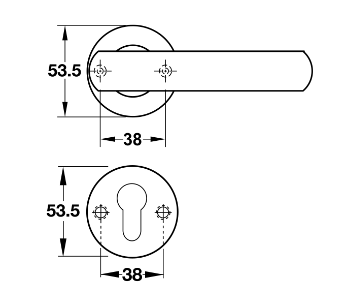 Tay Nắm Gạt Có Nắp Che Cửa Phòng Hafele 903.92.656 – ảnh 3