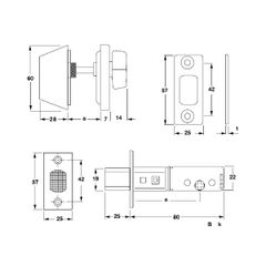 Khóa Cóc 1 Đầu Chìa 1 Đầu Vặn Loại Nhỏ Hafele 911.22.395 ảnh 2