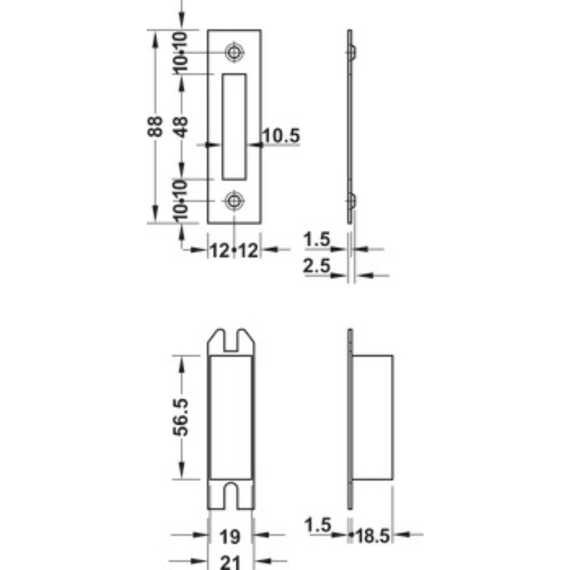 Thân Khoá Chốt Chết Hafele 911.22.490 – ảnh 3