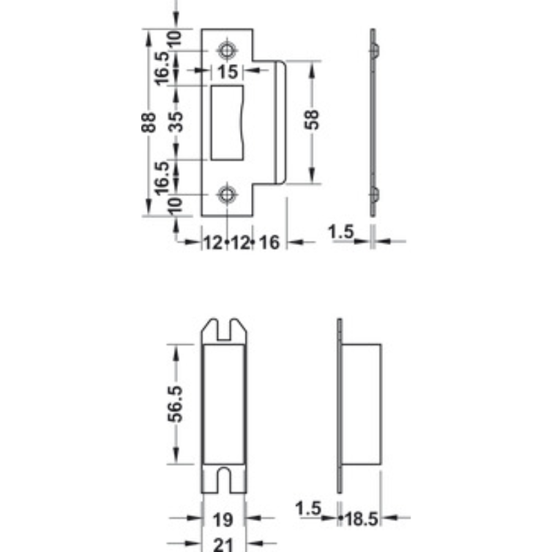 Thân Khoá Lưỡi Gà Hafele 911.23.370 – ảnh 3