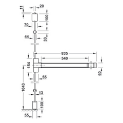 Thanh Thoát Hiểm Với Thanh Chốt Dọc Hafele 911.56.035 ảnh 2