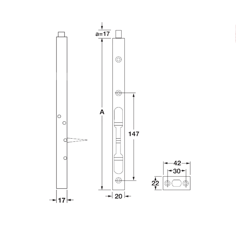 Chốt Âm 300mm Hafele 911.62.683 – ảnh 4