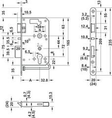 Thân Khoá DT700/DT710 Hafele 917.81.867 ảnh 4