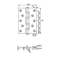 Bản Lề Lá 4 Vòng Bi 80Kg Hafele 926.25.208 ảnh 2