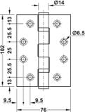  Bản Lề Cửa Chống Cháy Hafele 926.98.043 