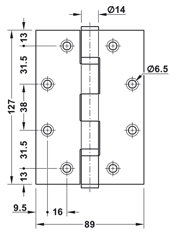 Bản Lề Lá 2 Vòng Bi Hafele 926.98.133 – ảnh 2