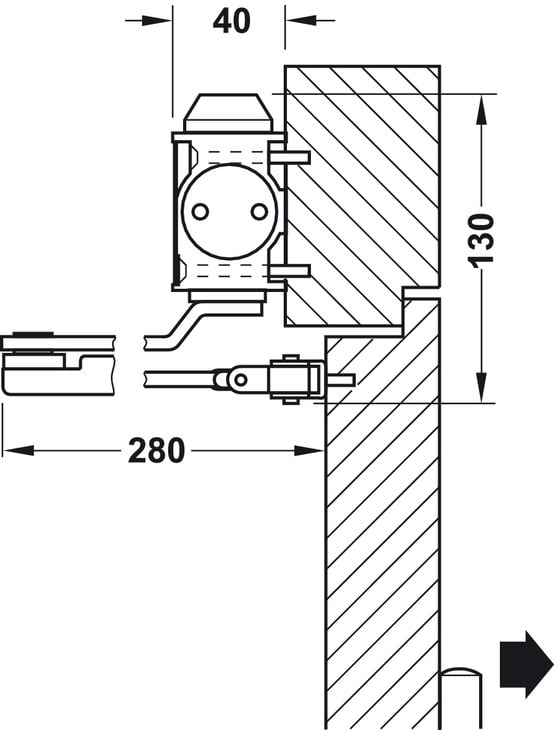 Thiết Bị Đóng Cửa Tự Động Hafele 931.84.629 – ảnh 5