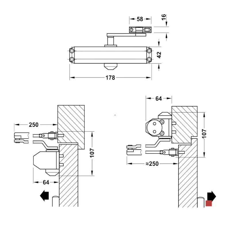 Thiết Bị Đóng Cửa Tự Động 60Kg Hafele 931.84.643 – ảnh 2