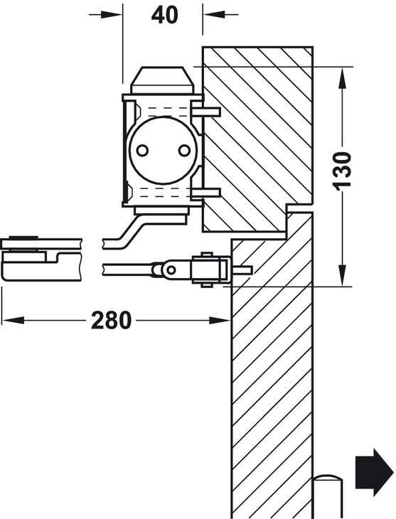 Thiết Bị Đóng Cửa Tự Động 80Kg DCL15 Hafele 931.84.689 – ảnh 4
