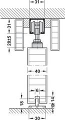 Bánh Xe 4 Bánh Hafele 940.60.011 ảnh 3