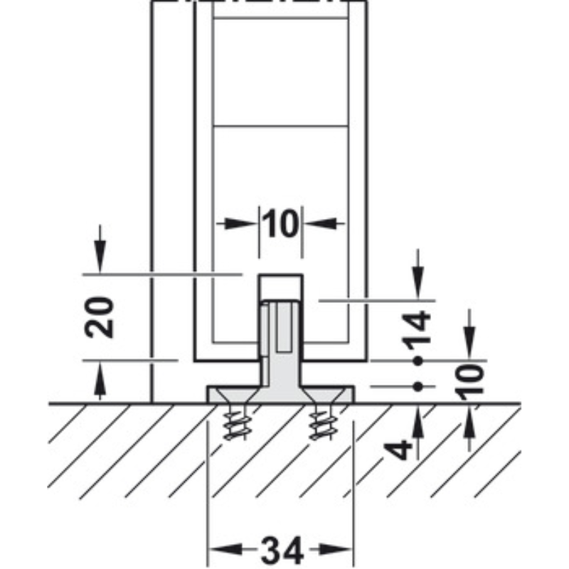 Bộ Các Thành Phần Cho Cửa Hafele 940.80.001 – ảnh 6