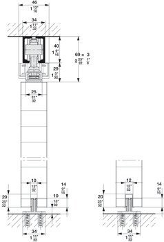 Bộ Các Thành Phần Hawa Symmetric 80/Z Hafele 940.81.009 – ảnh 3