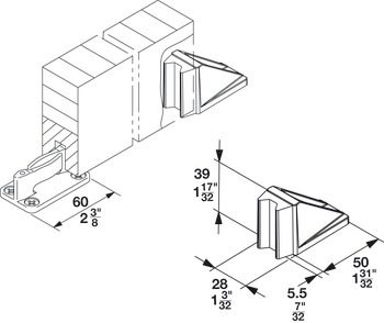 Bộ Các Thành Phần Hawa Symmetric 80/Z Hafele 940.81.009 – ảnh 5